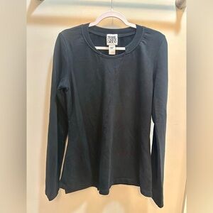 Prairie Underground Women’s Black Crewneck Long Sleeve Top Size Small